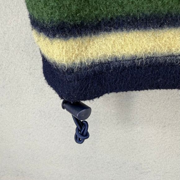 VTG Eddie Bauer Fleece Jacket Men's Large 1/4 Zip Multicolor Stripes Preppy - Picture 6 of 9